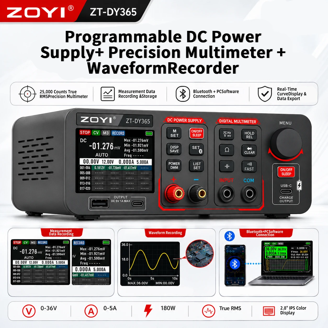 Pc Power Supply - ZOYI DY365 Multímetro Digital 2 em